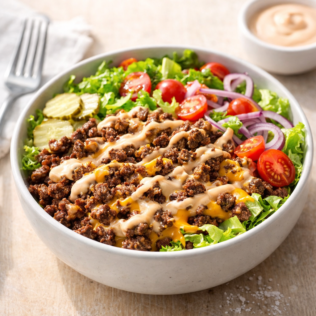 Burger Bowl Recipe (Healthy, Low Carb & Easy)